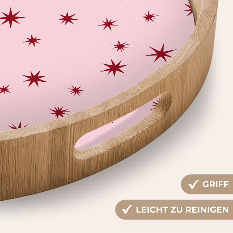 Tablett - Stern – Rosa – Rot — 5