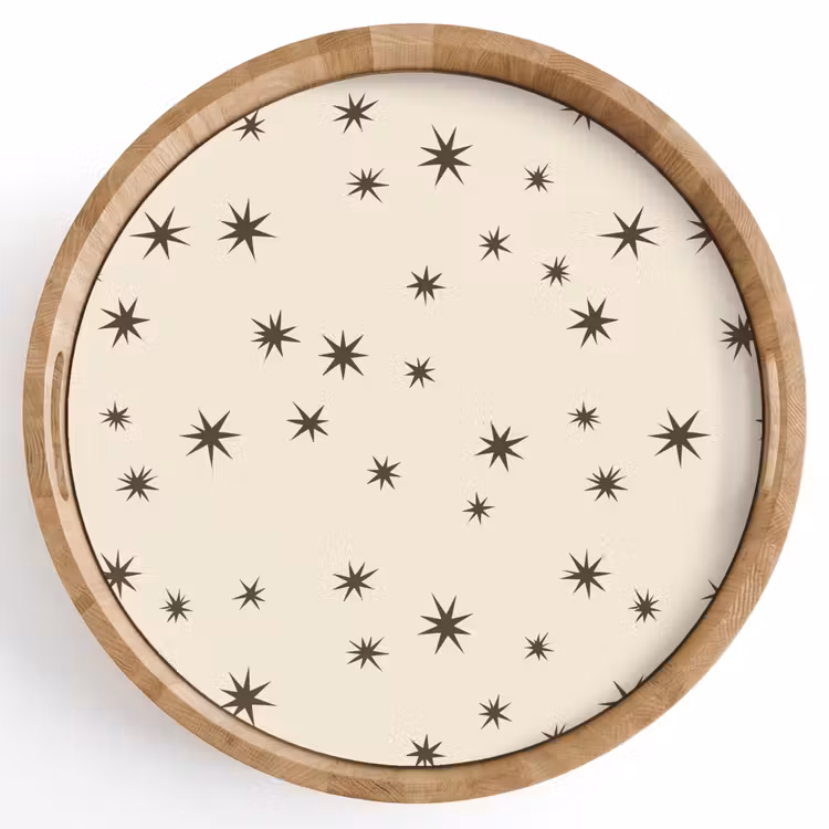 Tablett - Weihnachten – Stern – Braun — 1