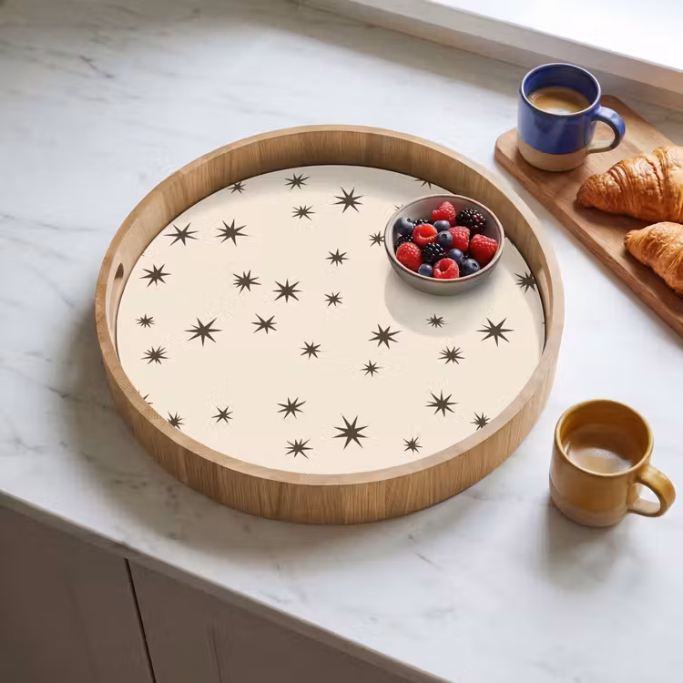 Tablett - Weihnachten – Stern – Braun — 4
