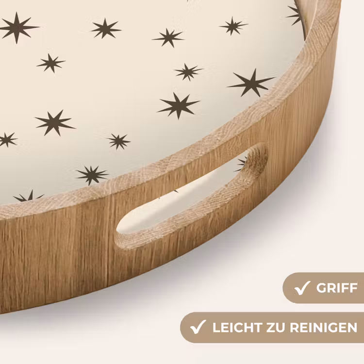 Tablett - Weihnachten – Stern – Braun — 5