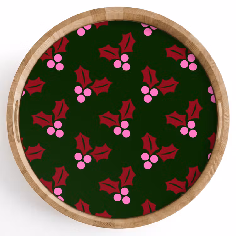 Tablett - Neon – Stechpalme – Weihnachten — 1