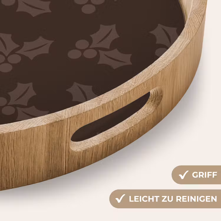 Tablett - Weihnachten – Stechpalme – Braun — 5
