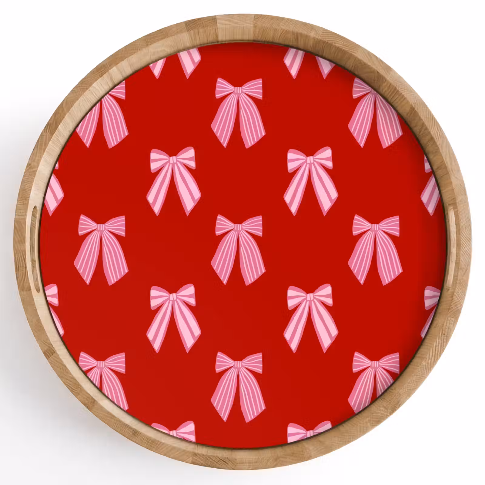 Tablett - Schleifen – Weihnachten – Rot – Rosa — 1