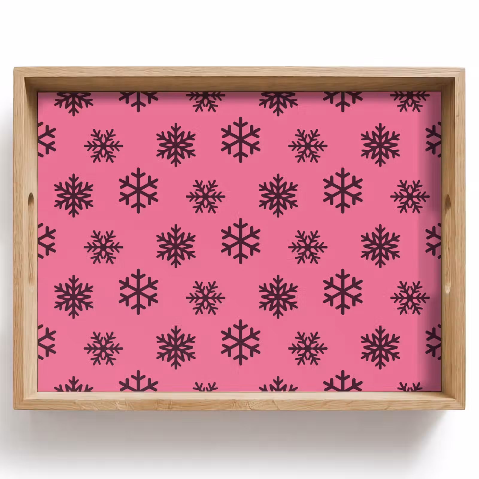 Tablett - Schneeflocke – Lila – Rosa – Weihnachten — 1