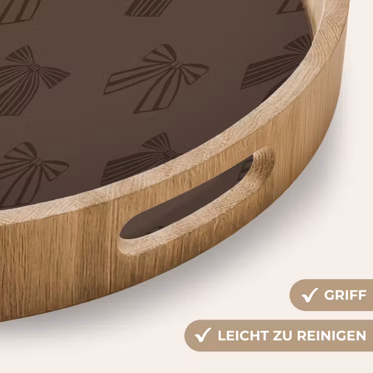 Tablett - Schleifen – Weihnachten – Braun — 5