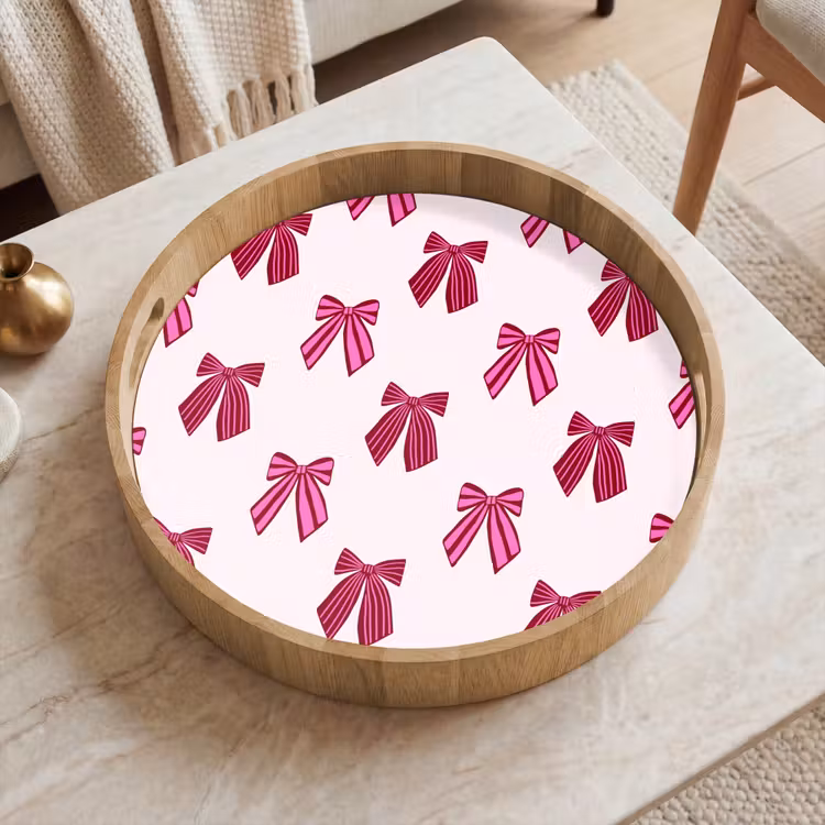 Tablett - Schleifen – Weihnachten – Rosa — 2