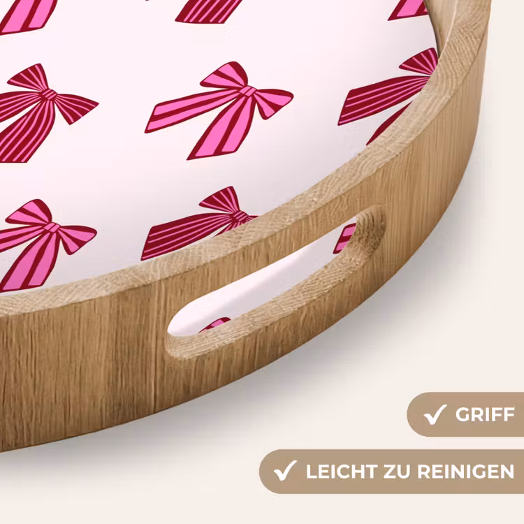 Tablett - Schleifen – Weihnachten – Rosa — 5