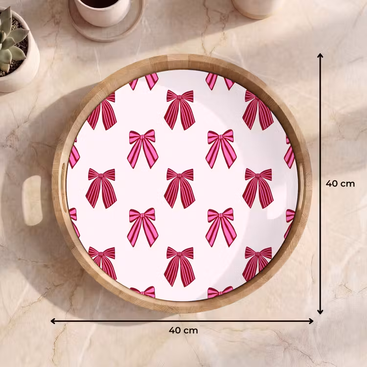 Tablett - Schleifen – Weihnachten – Rosa — 9