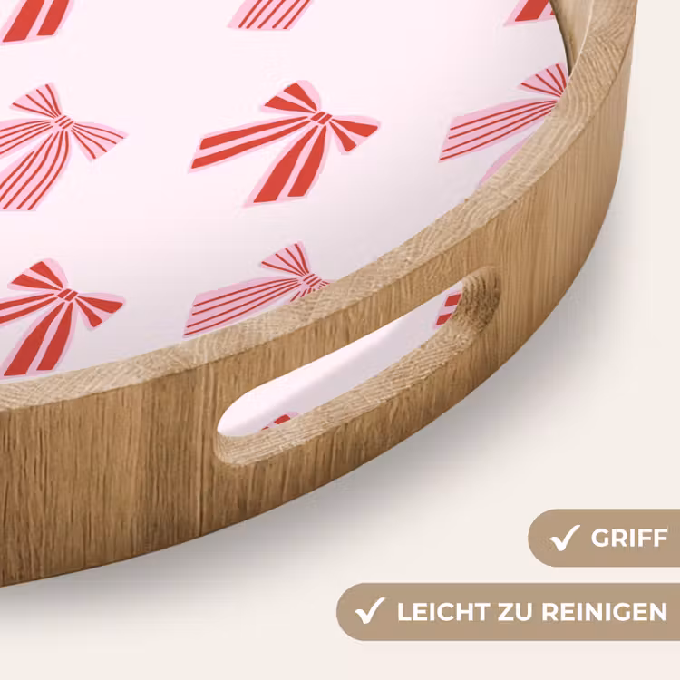 Tablett - Schleifen – Weihnachten – Rosa – Rot — 5