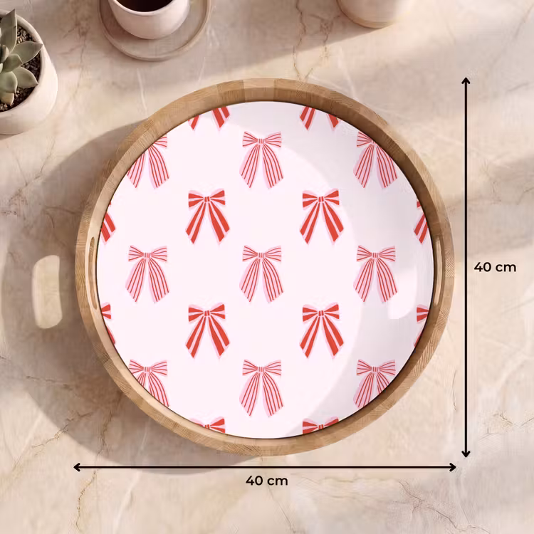 Tablett - Schleifen – Weihnachten – Rosa – Rot — 9