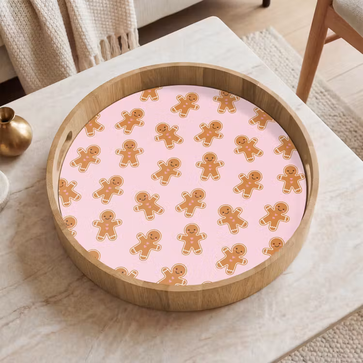 Tablett - Lebkuchen – Braun – Rosa – Weihnachten — 2