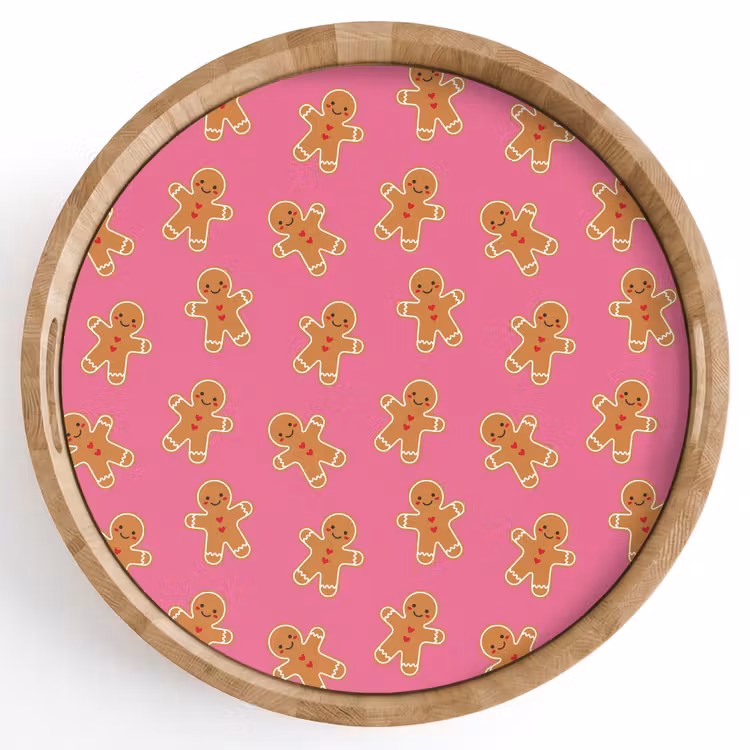 Tablett - Lebkuchen – Rosa – Braun – Weihnachten — 1