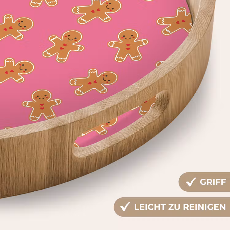 Tablett - Lebkuchen – Rosa – Braun – Weihnachten — 5
