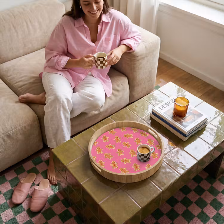 Tablett - Lebkuchen – Rosa – Braun – Weihnachten — 6