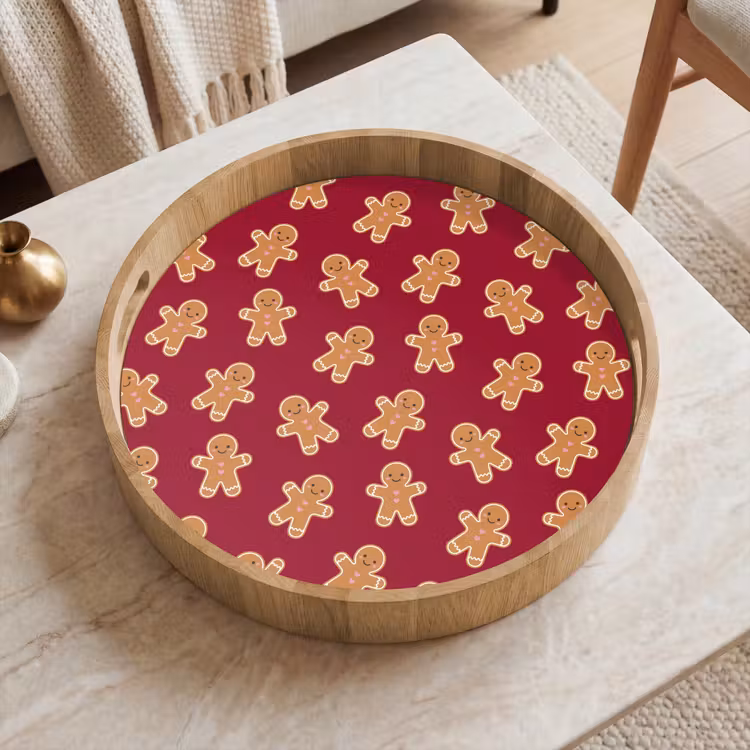 Tablett - Lebkuchen – Rot – Braun – Weihnachten — 2