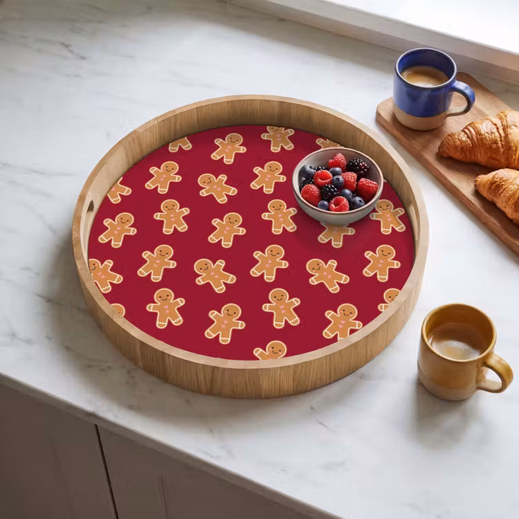 Tablett - Lebkuchen – Rot – Braun – Weihnachten — 4