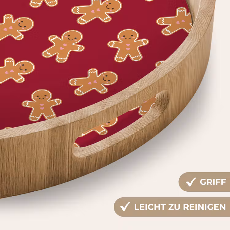Tablett - Lebkuchen – Rot – Braun – Weihnachten — 5