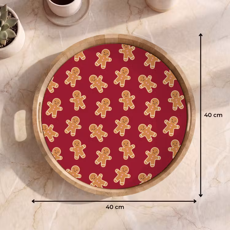 Tablett - Lebkuchen – Rot – Braun – Weihnachten — 9
