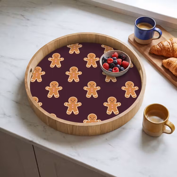 Tablett - Lebkuchen – Weihnachten – Burgund — 4