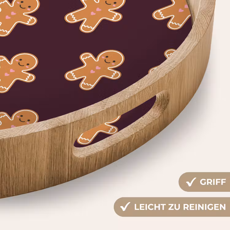 Tablett - Lebkuchen – Weihnachten – Burgund — 5