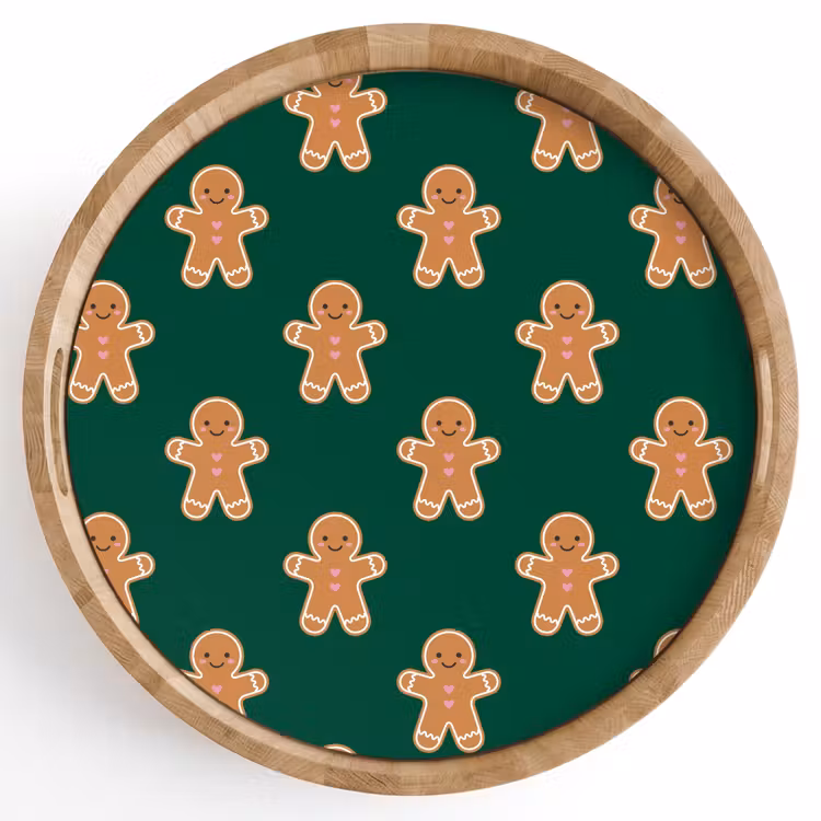 Tablett - Lebkuchen – Weihnachten – Grün — 1