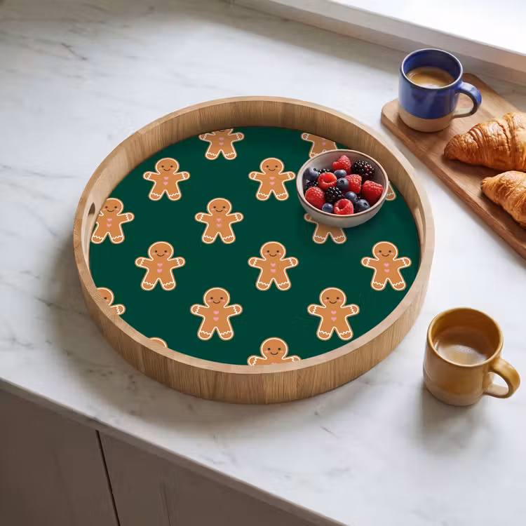 Tablett - Lebkuchen – Weihnachten – Grün — 4