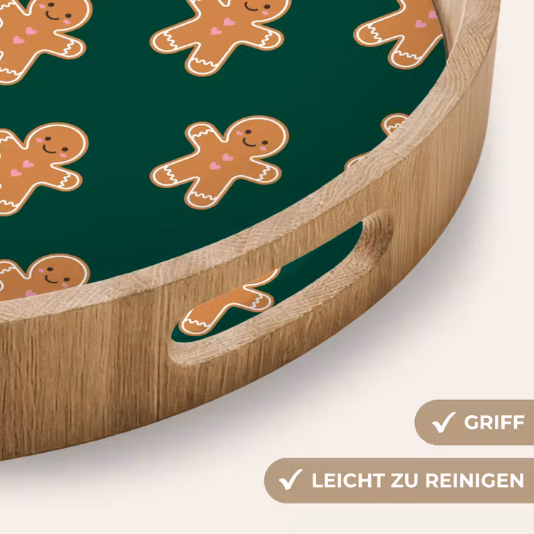 Tablett - Lebkuchen – Weihnachten – Grün — 5