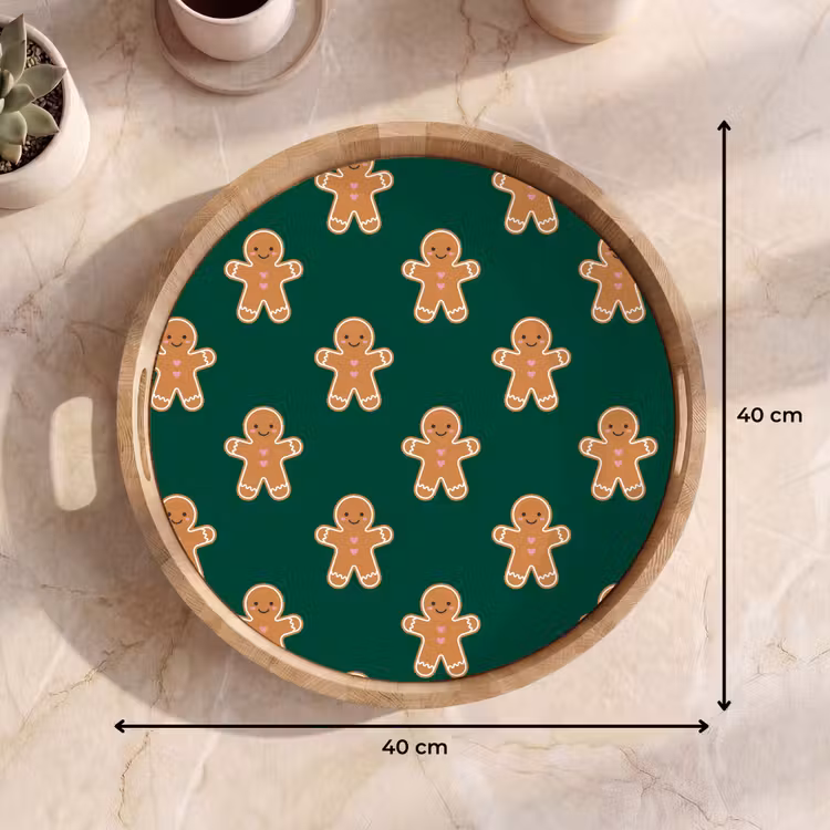 Tablett - Lebkuchen – Weihnachten – Grün — 9