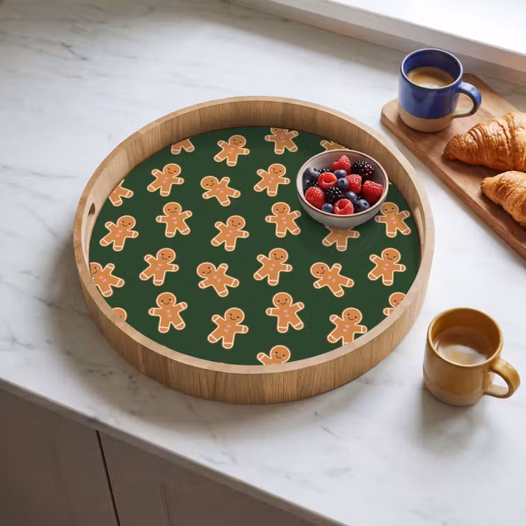 Tablett - Lebkuchen – Weihnachten – Grün – Braun — 4
