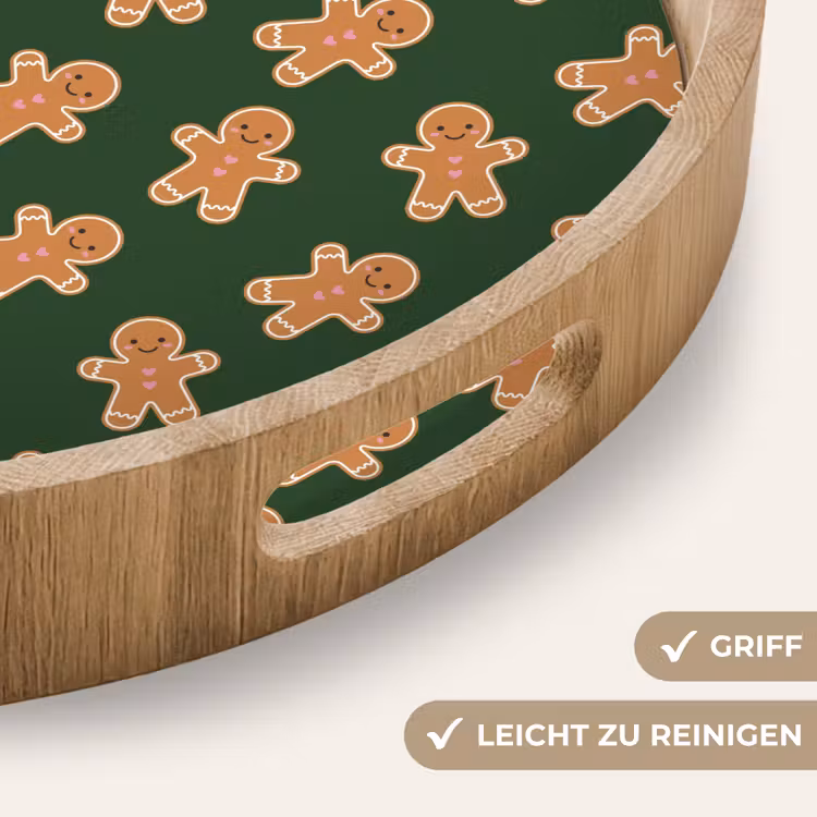Tablett - Lebkuchen – Weihnachten – Grün – Braun — 5