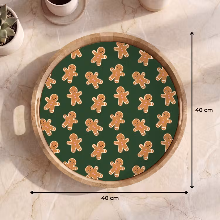 Tablett - Lebkuchen – Weihnachten – Grün – Braun — 9