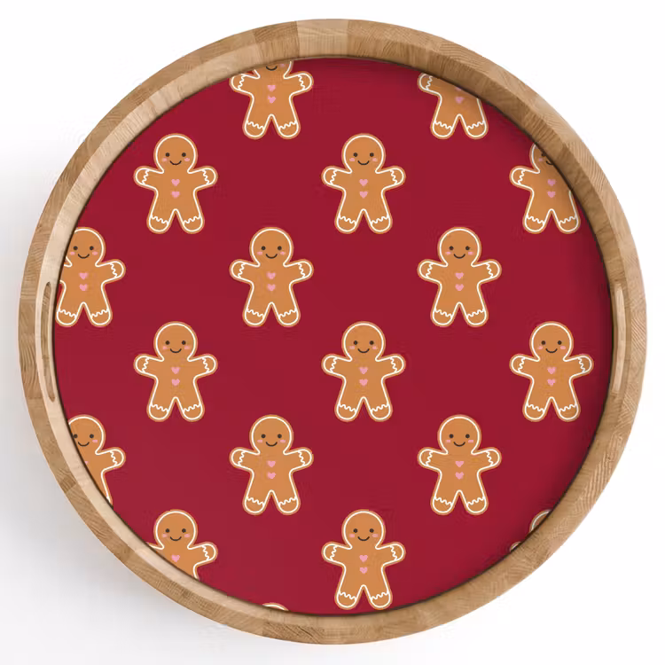 Tablett - Lebkuchen – Weihnachten – Rot — 1