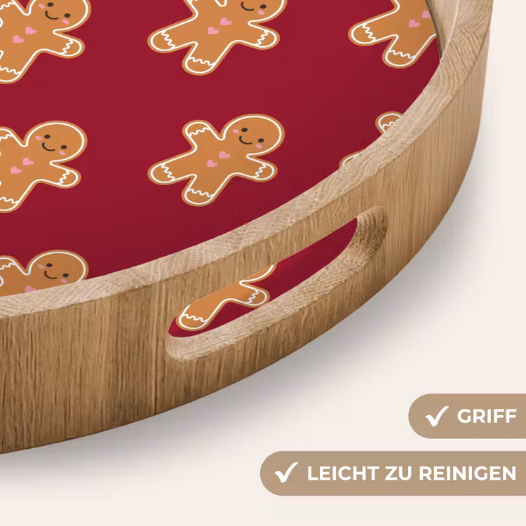 Tablett - Lebkuchen – Weihnachten – Rot — 5