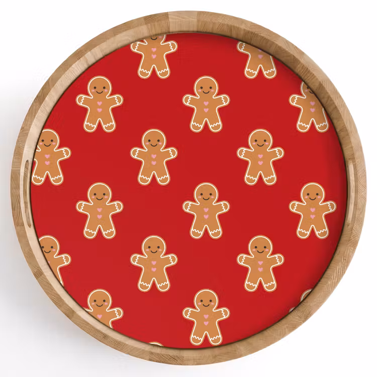 Tablett - Lebkuchen – Weihnachten – Rot — 1