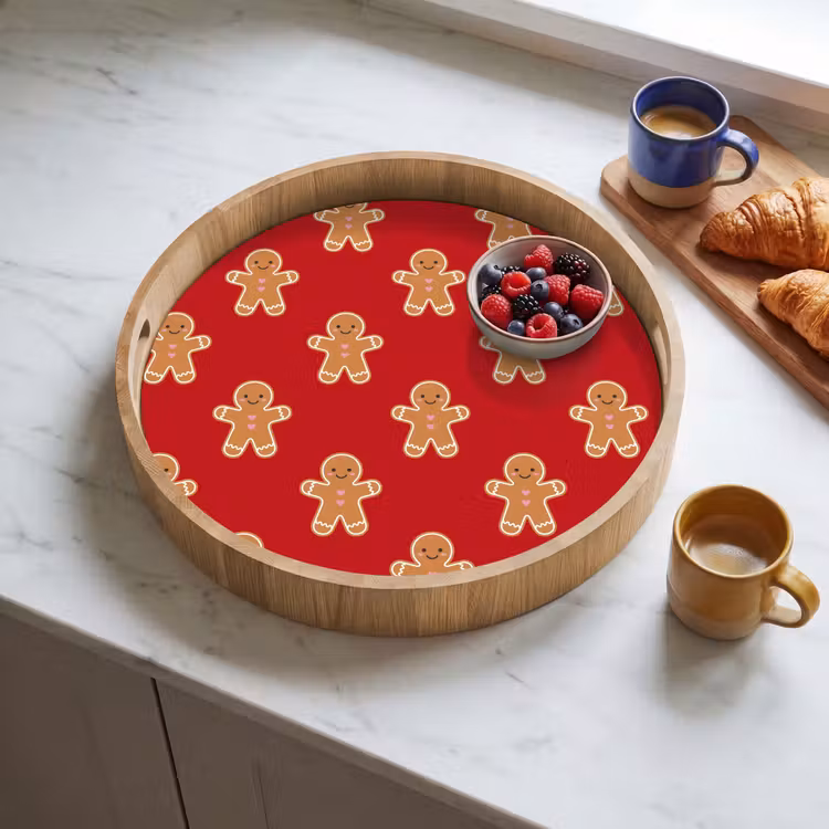 Tablett - Lebkuchen – Weihnachten – Rot — 4