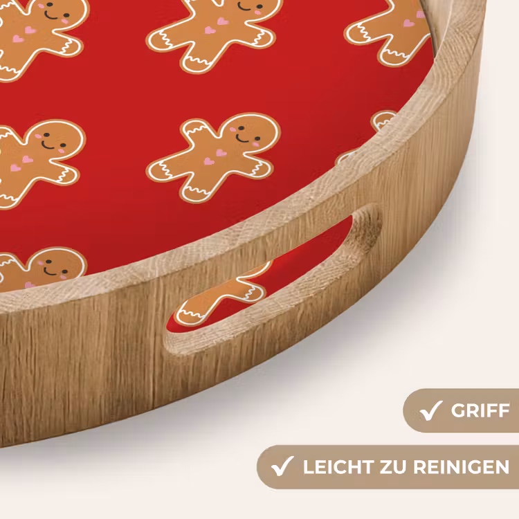 Tablett - Lebkuchen – Weihnachten – Rot — 5