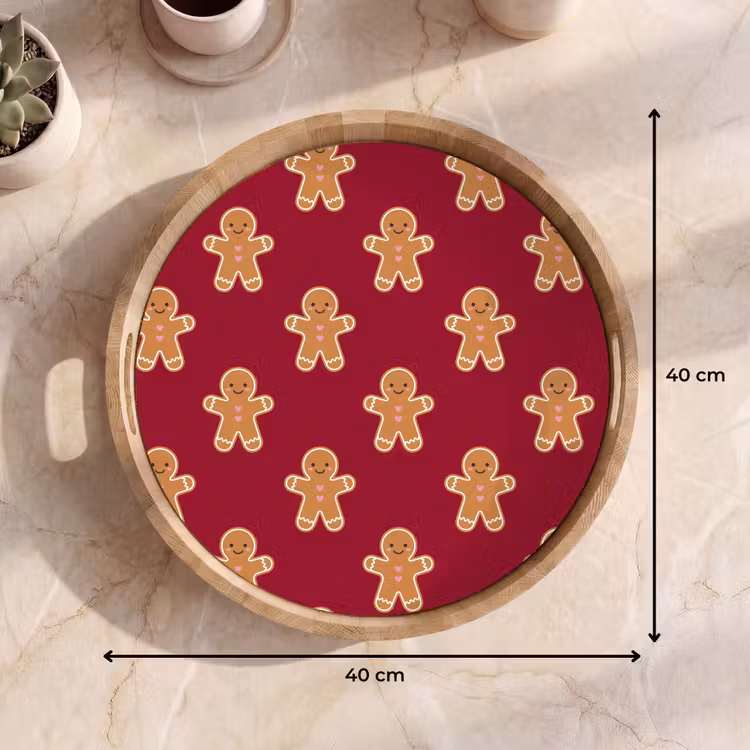 Tablett - Lebkuchen – Weihnachten – Rot — 9