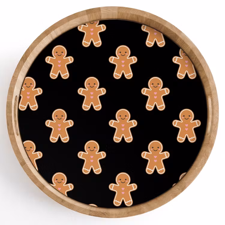 Tablett - Lebkuchen – Weihnachten – Schwarz — 1