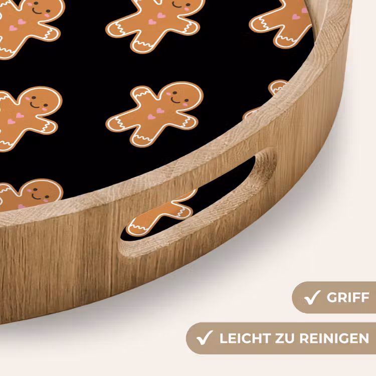 Tablett - Lebkuchen – Weihnachten – Schwarz — 5