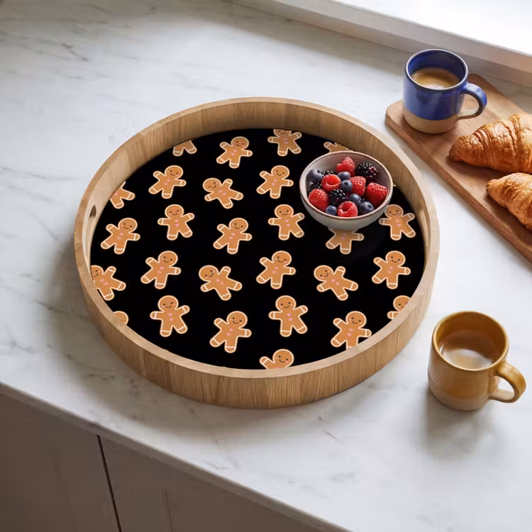 Tablett - Lebkuchen – Weihnachten – Schwarz – Braun — 4