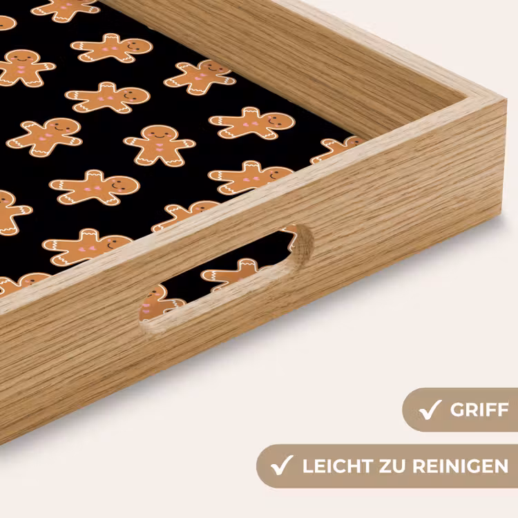 Tablett - Lebkuchen – Weihnachten – Schwarz – Braun — 5