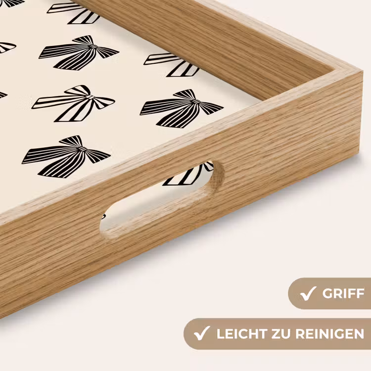 Tablett - Schleifen – Weihnachten – Schwarz — 5