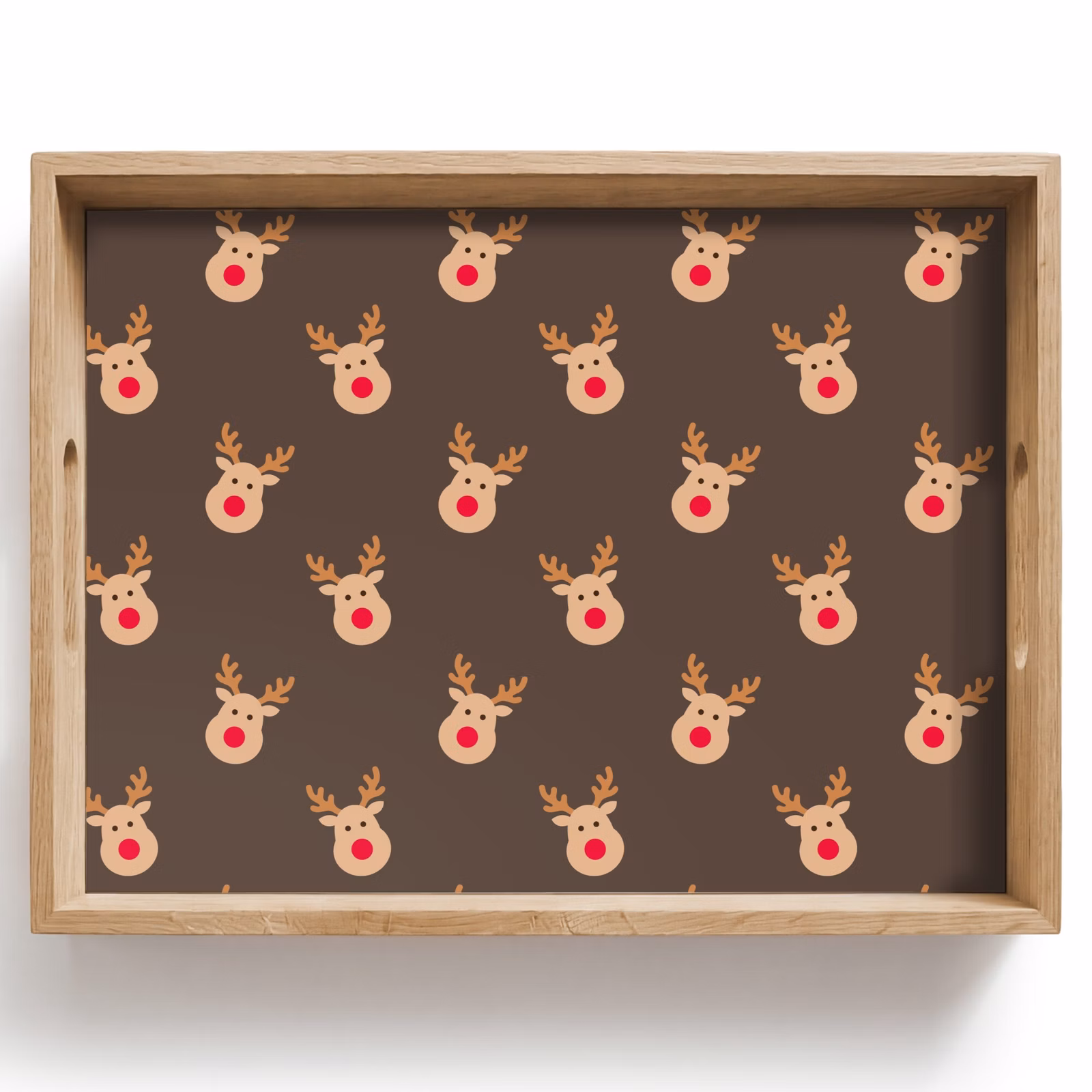 Tablett - Weihnachten – Rentiere – Braun — 1