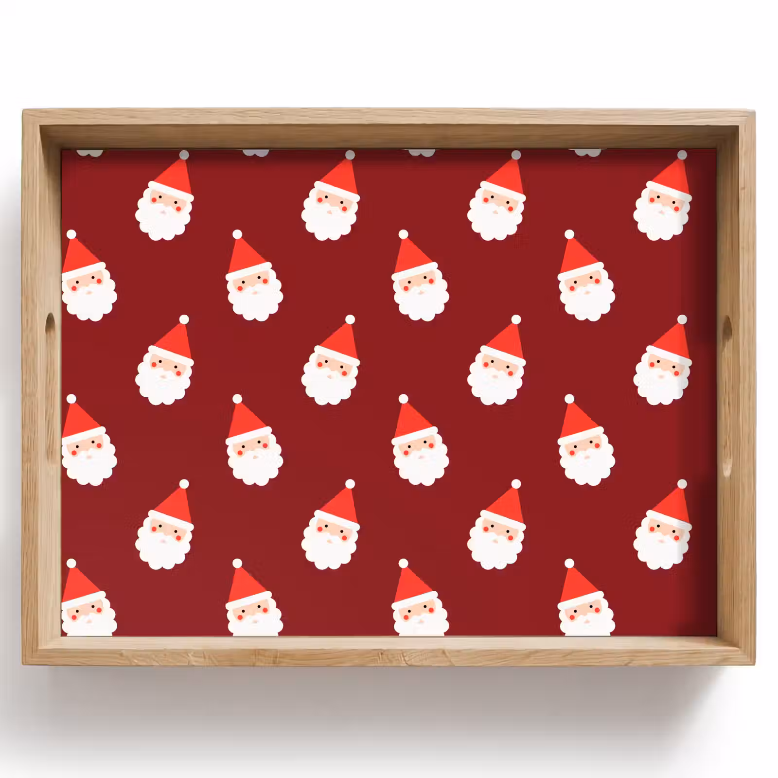 Tablett - Weihnachten – Weihnachtsmann – Rot — 1