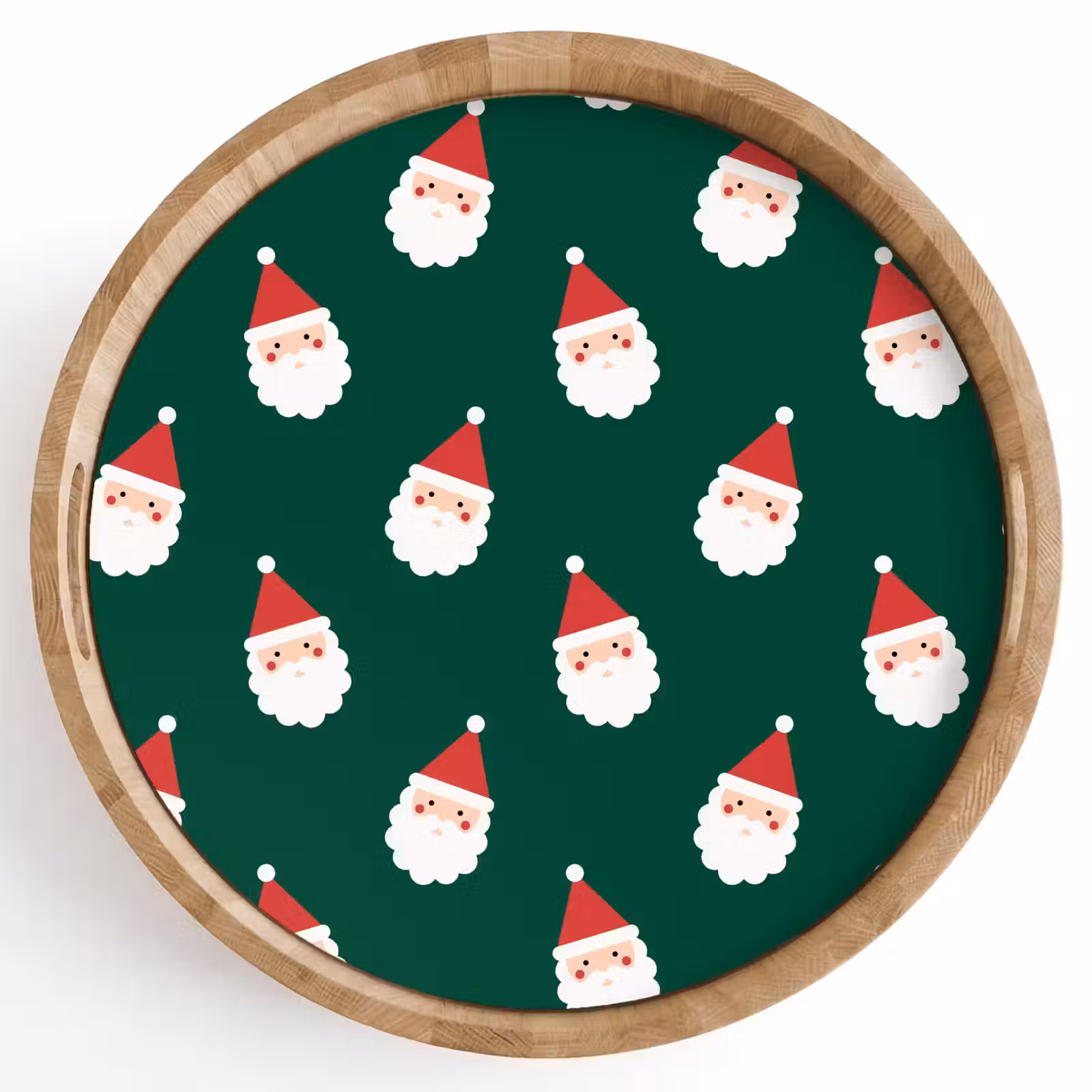 Tablett - Weihnachtsmann – Weihnachten – Grün — 1