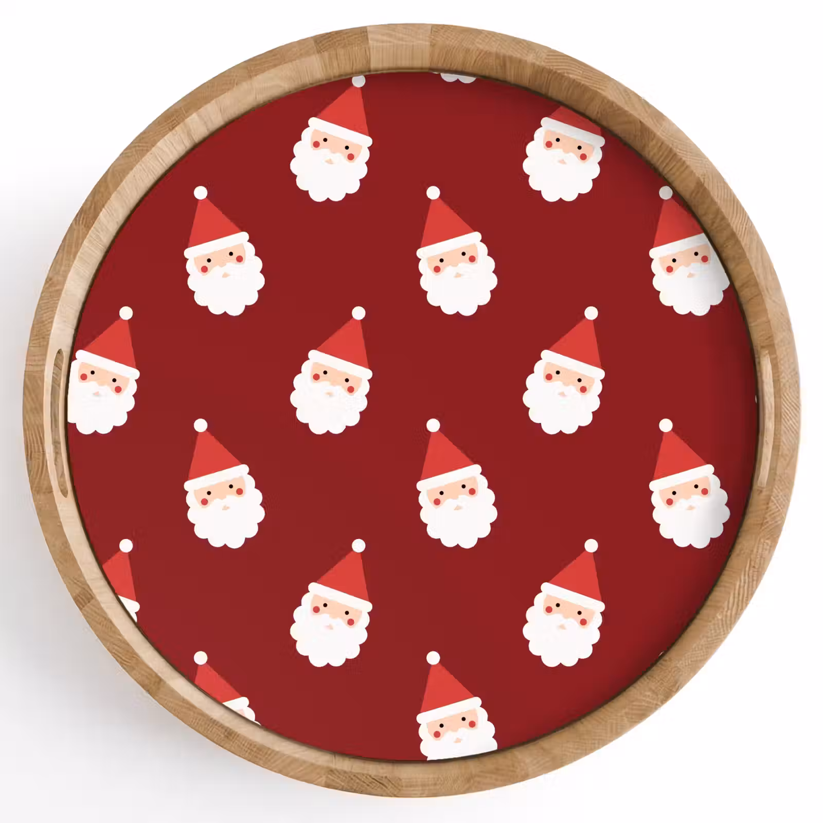 Tablett - Weihnachtsmann – Weihnachten – Rot — 1