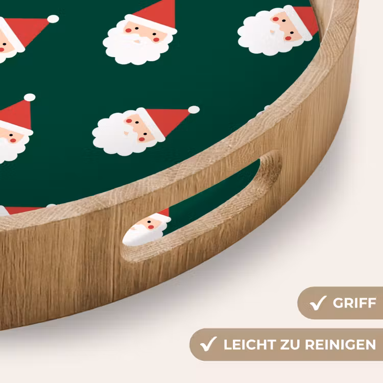 Tablett - Weihnachtsmann – Weihnachten – Grün — 5