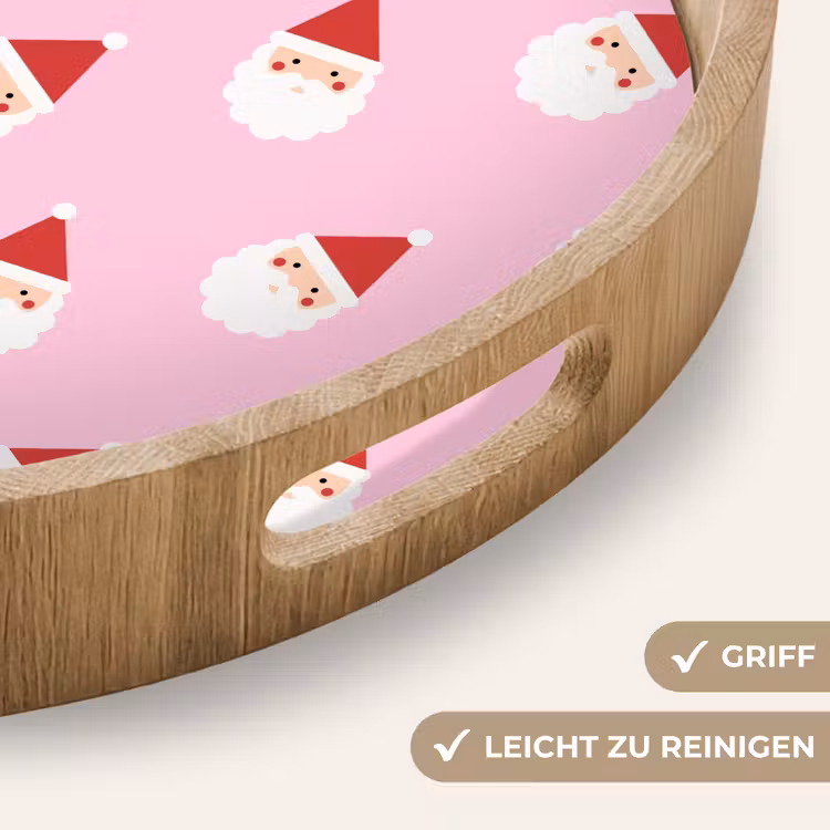 Tablett - Weihnachtsmann – Weihnachten – Rosa — 5