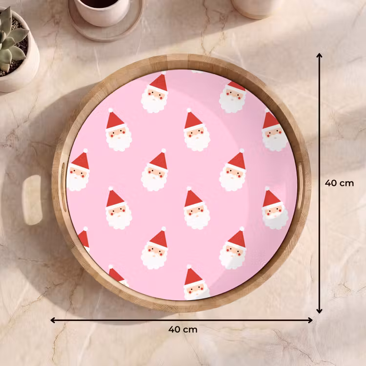 Tablett - Weihnachtsmann – Weihnachten – Rosa — 9