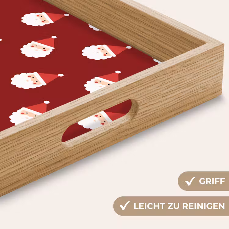Tablett - Weihnachtsmann – Weihnachten – Rot — 5